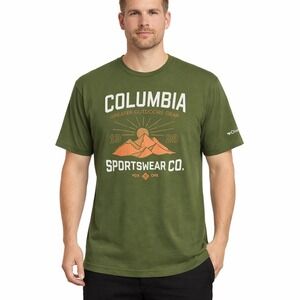 Columbia Sportswear Mens Graphic T Shirt Size XXL Green Outdoor Hiking PNW PDX
